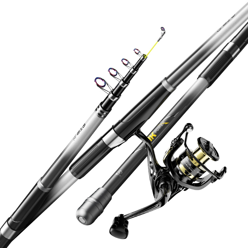 Fishing Rod Surf - Glasfaser-Teleskop-Surf-Angelrute, Weitwurf-Salzwasser-Angelrute, 10 kg maximale Belastung,