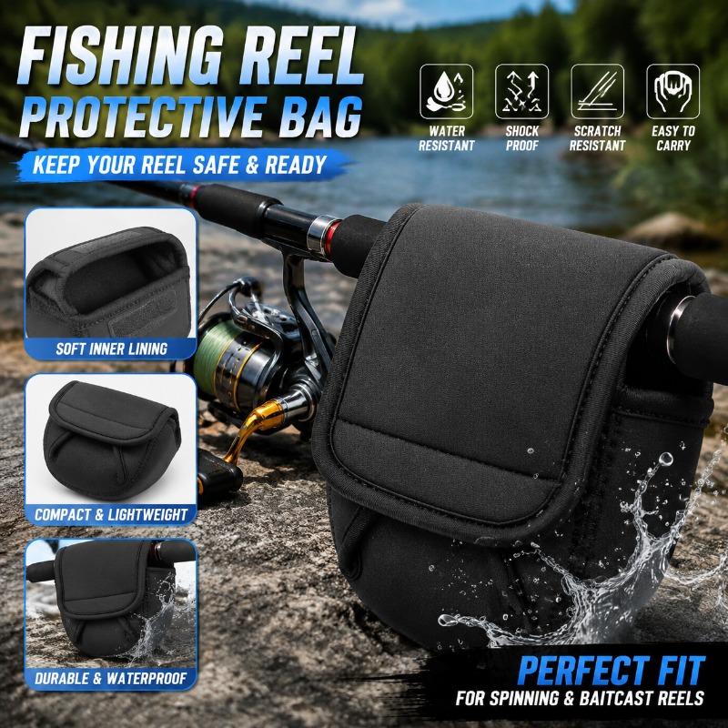 Fishing Rod Case - Schutzhülle für Angelrollen, Tasche für Spinnrollen,